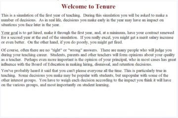 Welcome to Tenure