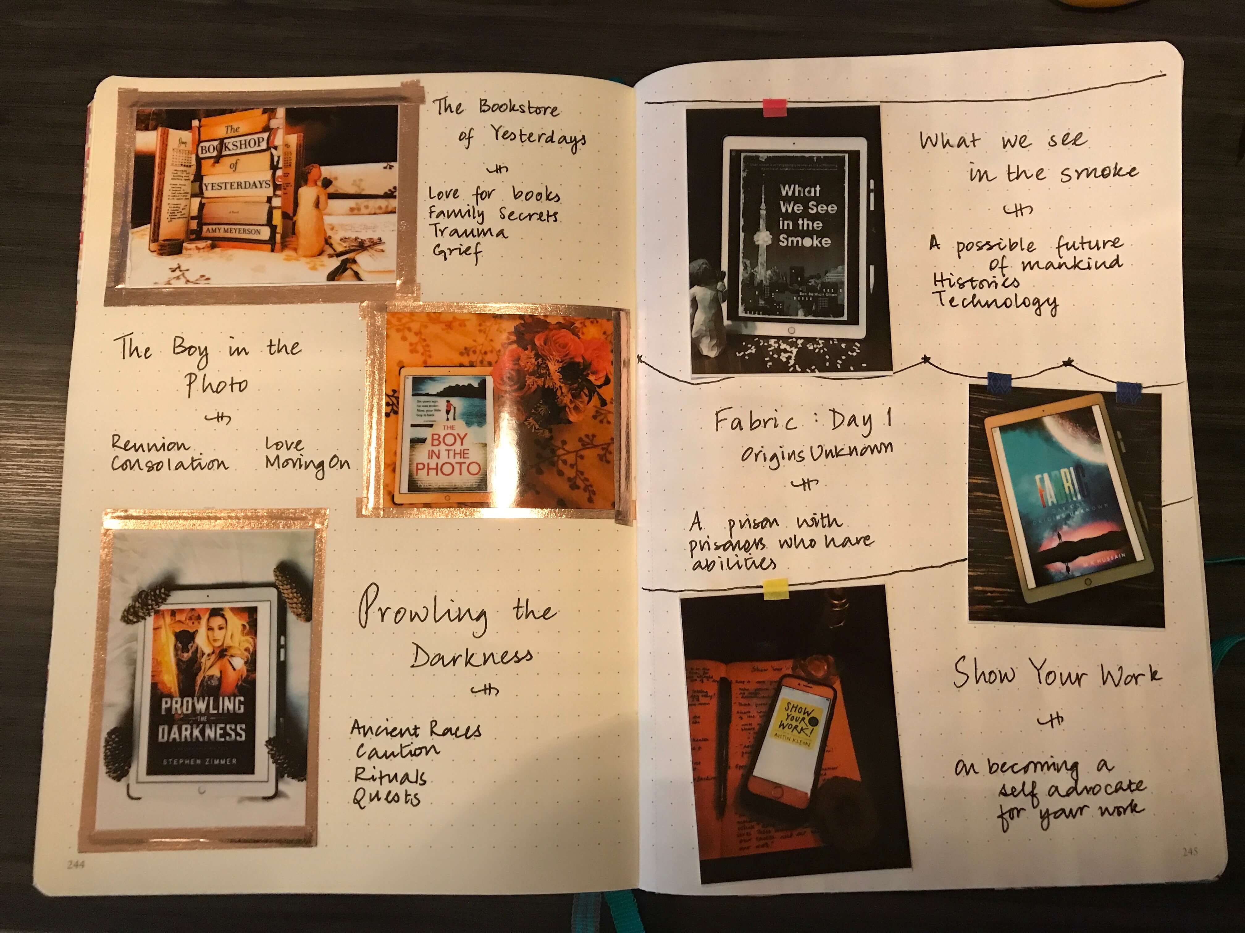 A collection of bookstagrams