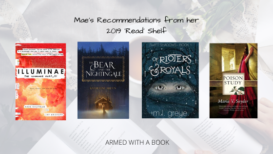 Books that Mae recommends from her 2019 reading list