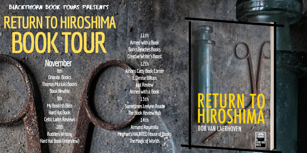 Blog tour graphic for Return to Hiroshima