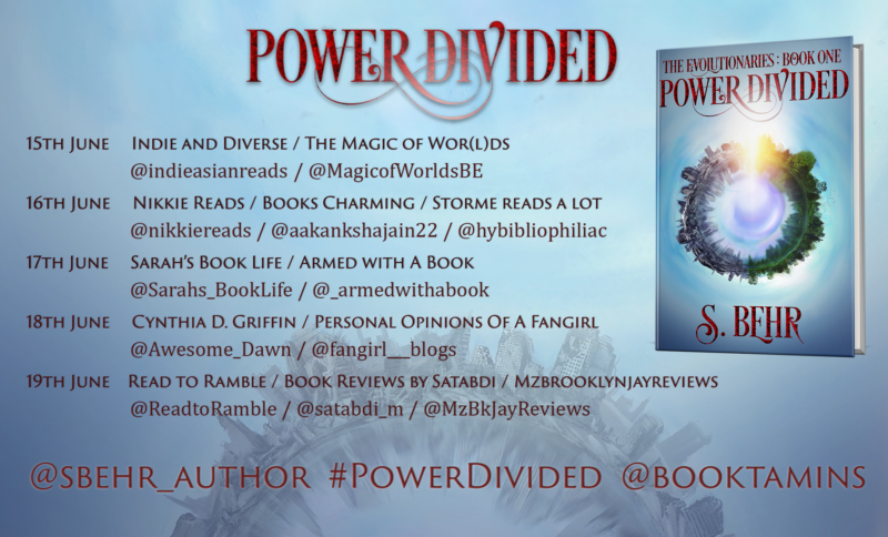 Power Divided blog tour graphic