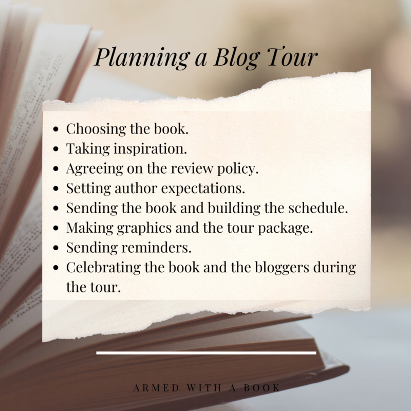A Blog Tour from Scratch - all the planning