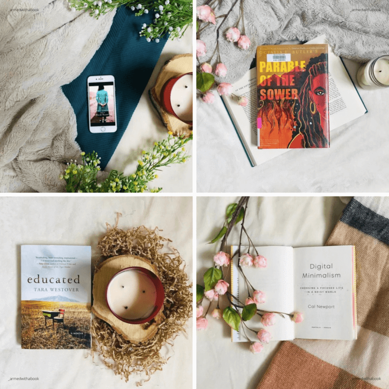 Kriti's Instagram photos for books in November 2020