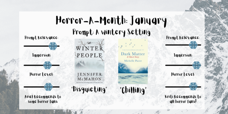 Horror a month january reads for Kriti and Ariel