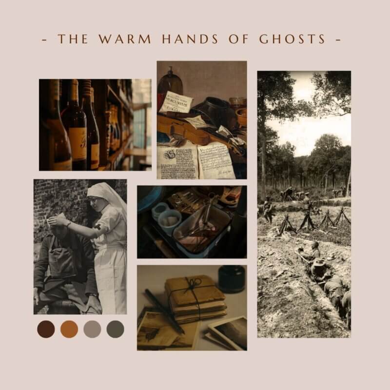 Mood board for The Warm Hands of Ghosts 