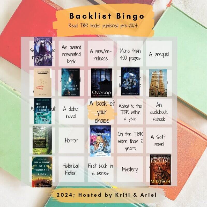 Kriti's Backlist Bingo Update