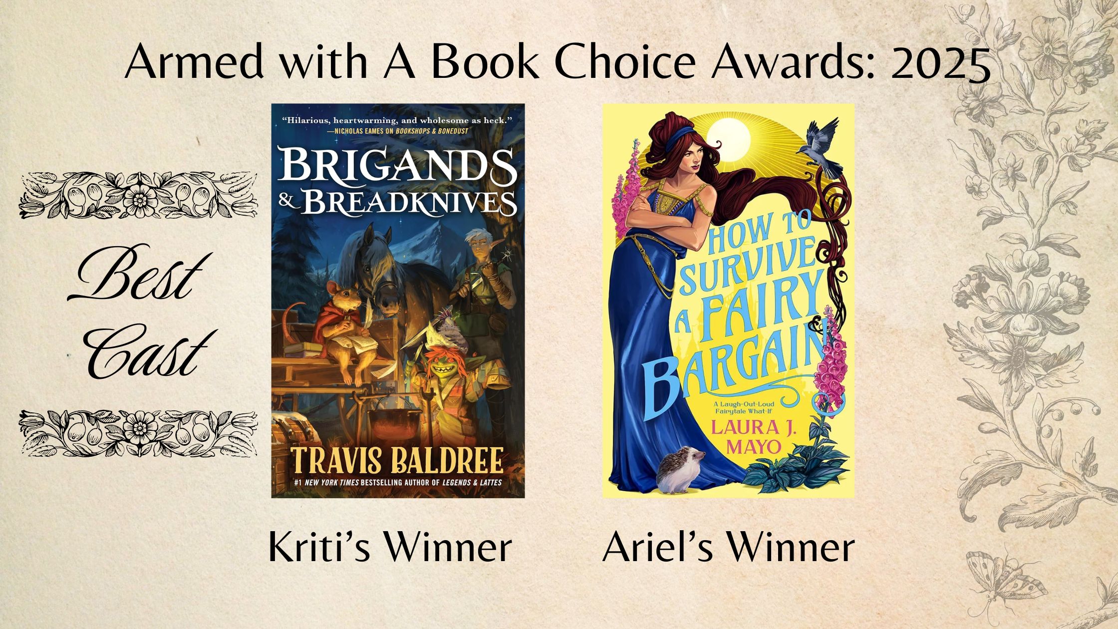 armed with a book choice awards 
best cast
 winners